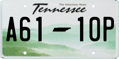 TN license plate A6110P