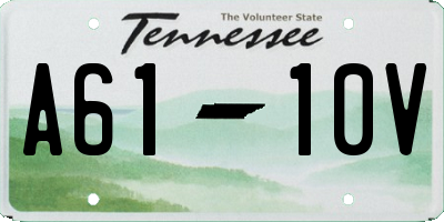 TN license plate A6110V