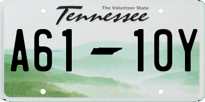 TN license plate A6110Y
