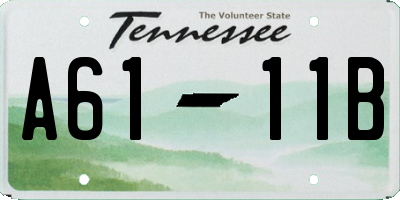TN license plate A6111B