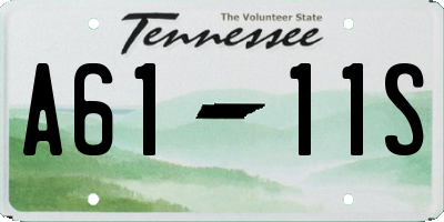 TN license plate A6111S