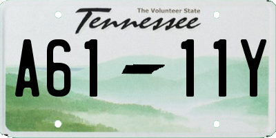 TN license plate A6111Y