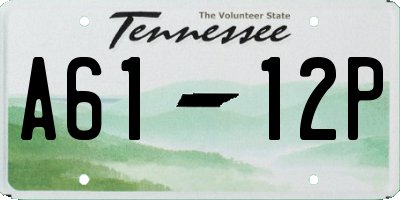 TN license plate A6112P