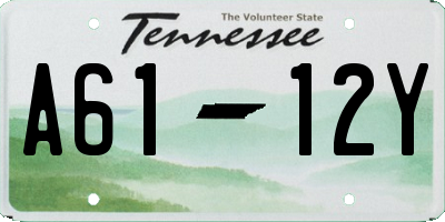 TN license plate A6112Y