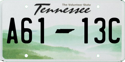 TN license plate A6113C
