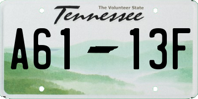TN license plate A6113F