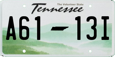 TN license plate A6113I