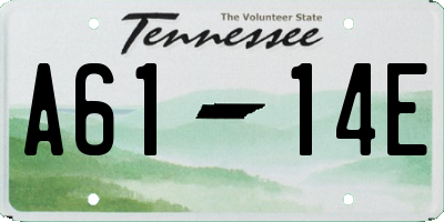 TN license plate A6114E
