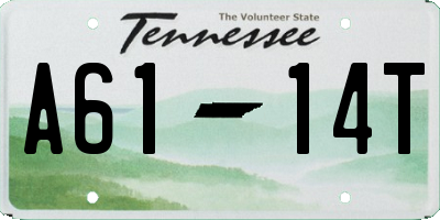 TN license plate A6114T