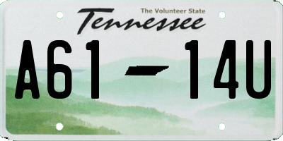 TN license plate A6114U
