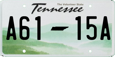 TN license plate A6115A