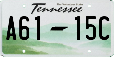 TN license plate A6115C