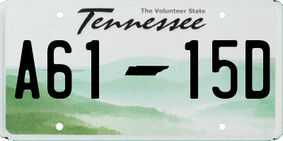 TN license plate A6115D