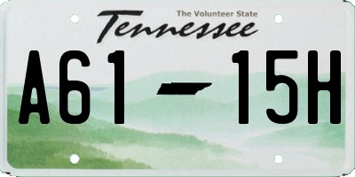 TN license plate A6115H
