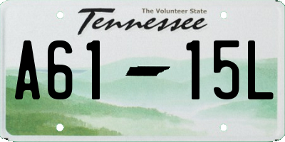 TN license plate A6115L