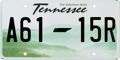TN license plate A6115R