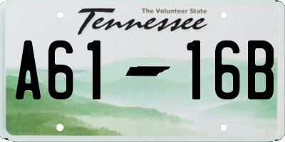 TN license plate A6116B