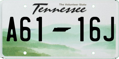 TN license plate A6116J