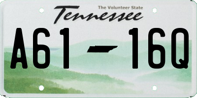 TN license plate A6116Q