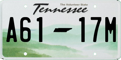 TN license plate A6117M