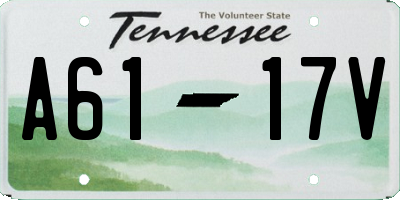 TN license plate A6117V