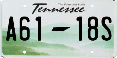 TN license plate A6118S