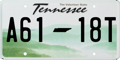 TN license plate A6118T