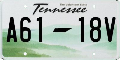 TN license plate A6118V