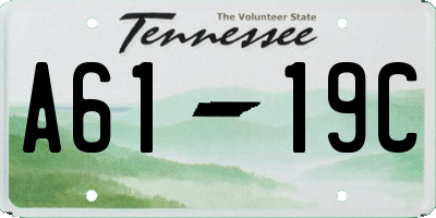 TN license plate A6119C