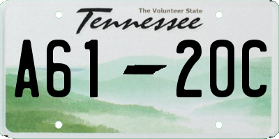 TN license plate A6120C
