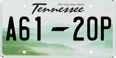 TN license plate A6120P