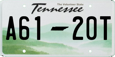TN license plate A6120T