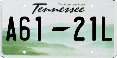 TN license plate A6121L