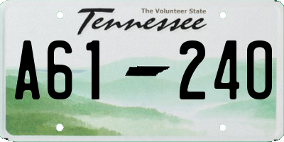TN license plate A6124O