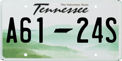 TN license plate A6124S