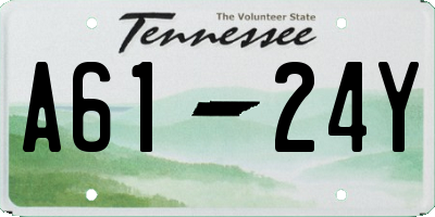 TN license plate A6124Y