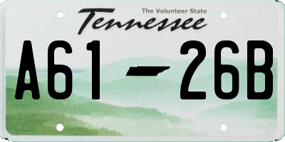 TN license plate A6126B