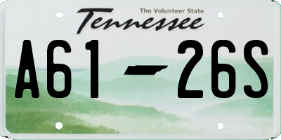 TN license plate A6126S