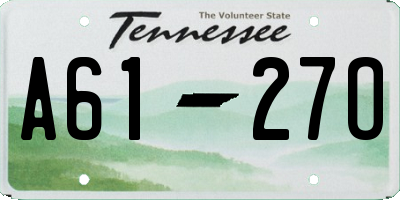 TN license plate A6127O