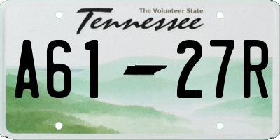 TN license plate A6127R