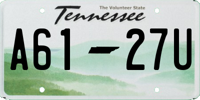 TN license plate A6127U