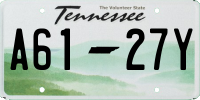 TN license plate A6127Y