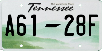 TN license plate A6128F