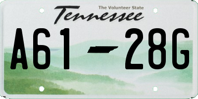 TN license plate A6128G