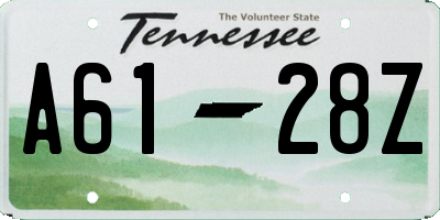 TN license plate A6128Z