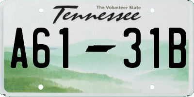 TN license plate A6131B