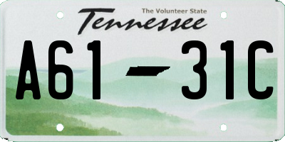 TN license plate A6131C