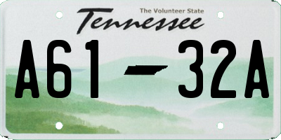 TN license plate A6132A