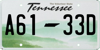 TN license plate A6133D