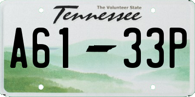 TN license plate A6133P